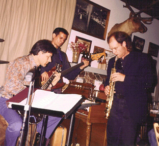 Danny Barca, David and Jack Braet at the North Coast Brewery in the early
1990's.<br>
